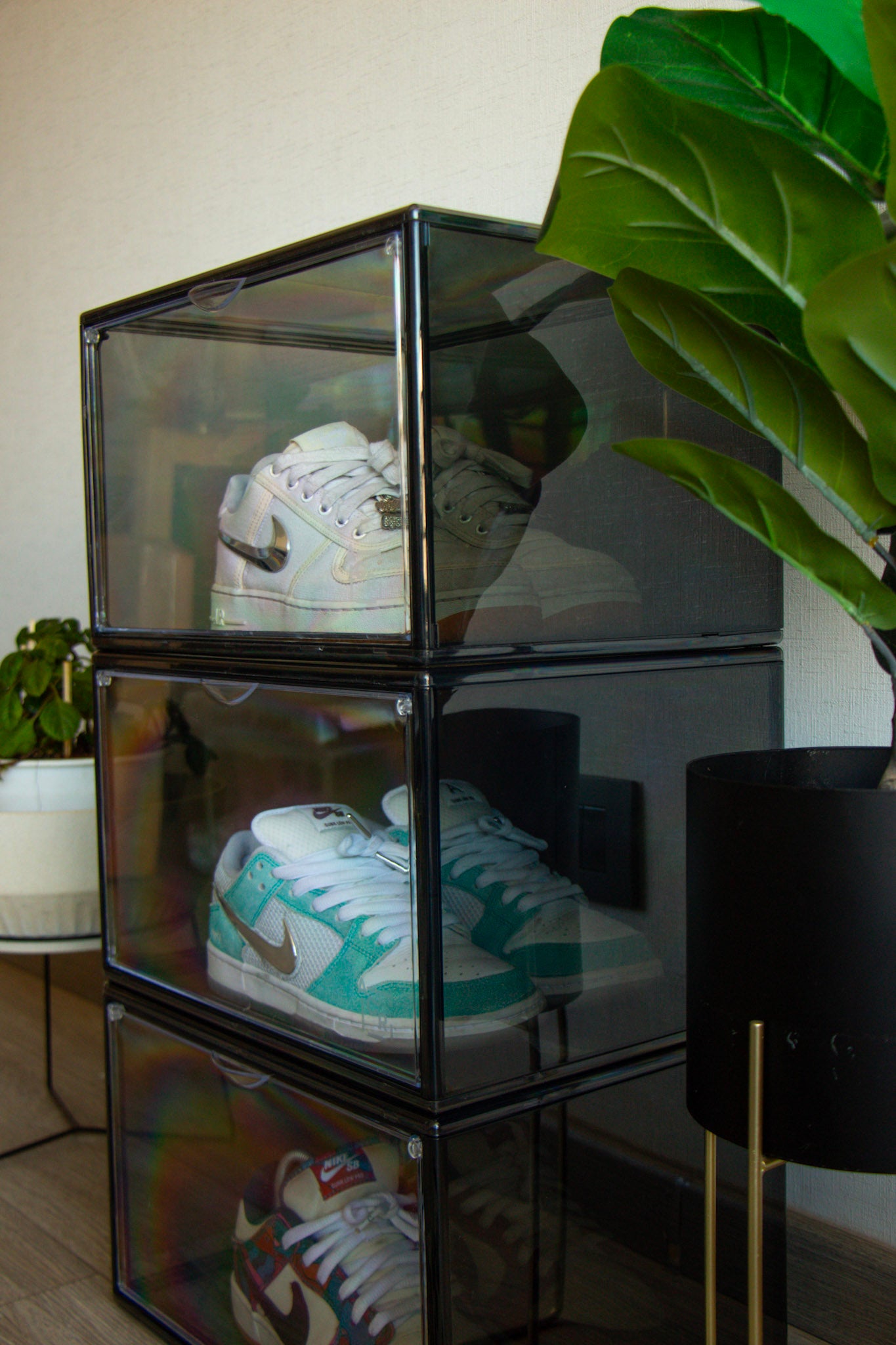 Caja organizadora gris sneakerbox