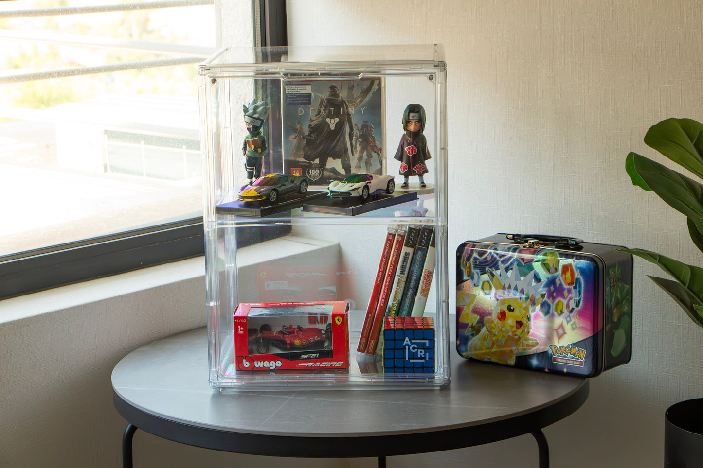 Vitrina Acrílica para Figuras x2 – 1 Piso Removible, Ideal para Funkos y Colecciones