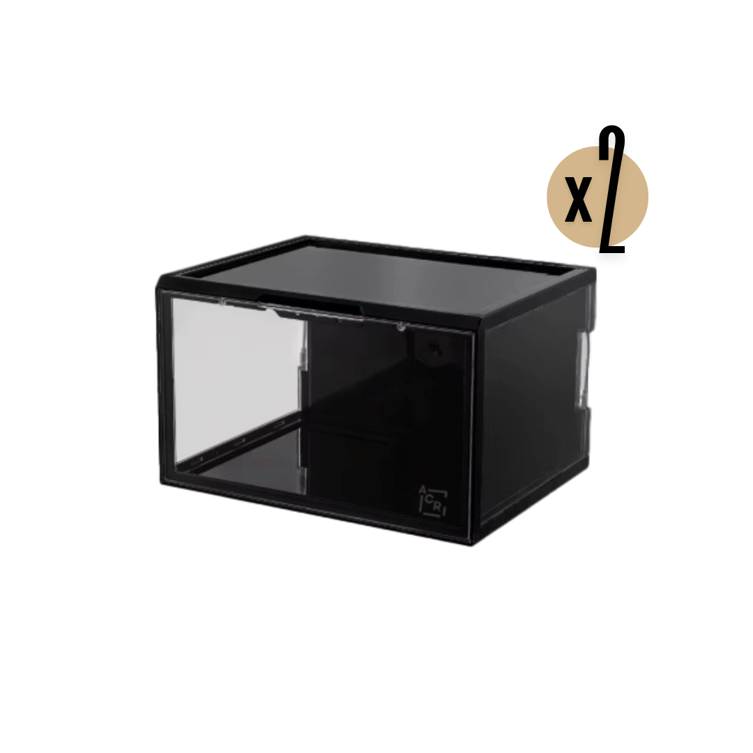 Caja Organizadora de Zapatos LED – Sneaker Box Acrílica con Control por Voz x2