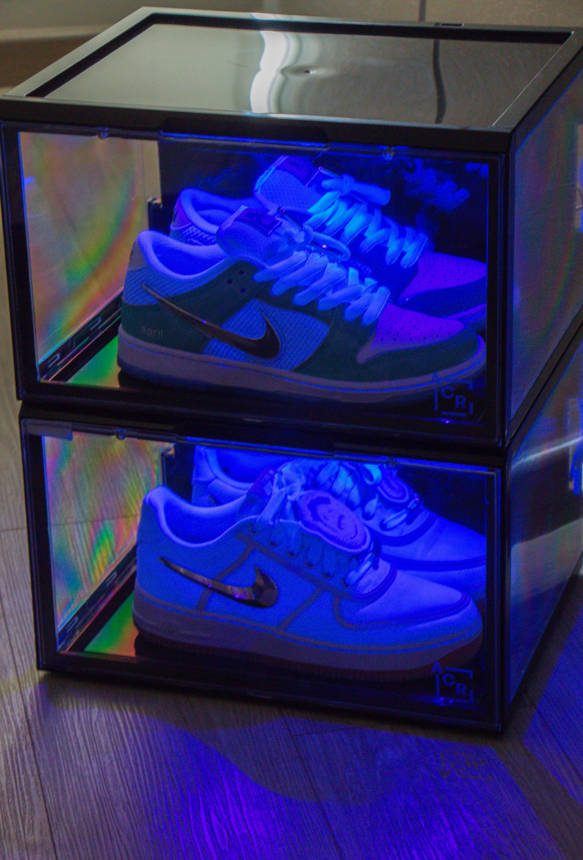 Caja Organizadora de Zapatos LED - Sneaker box LED Acrílica con Voice Control