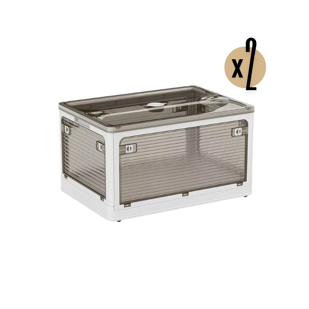 Cajas Organizadoras Plegables y Apilables con Ruedas – Set 2 Tamaño M