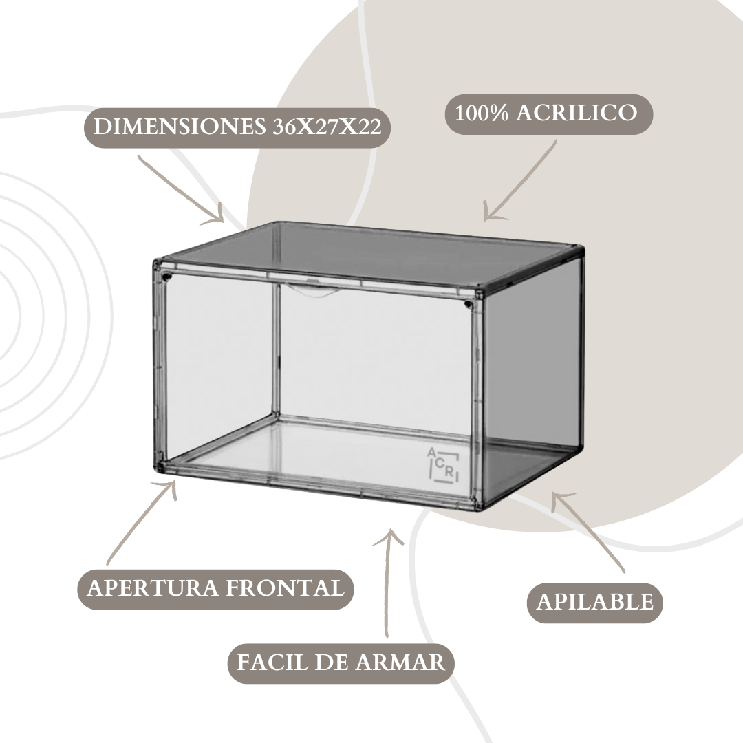 Caja organizadora de zapatos negra apilable Set 15 – Para zapatillas y accesorios