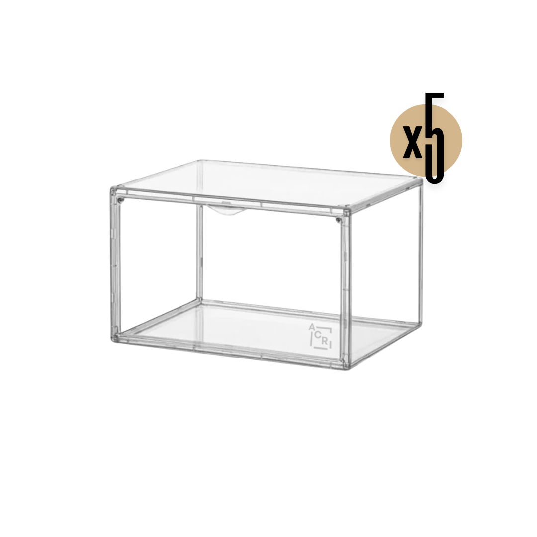 Caja para Zapatos Transparente - Organizador Apilable de Zapatillas, Tacones y Accesorios x5